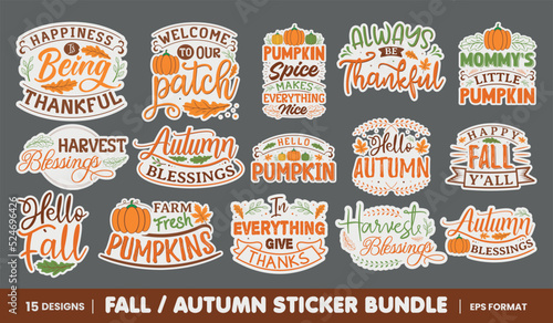 Fall And Autumn Sticker Bundle
