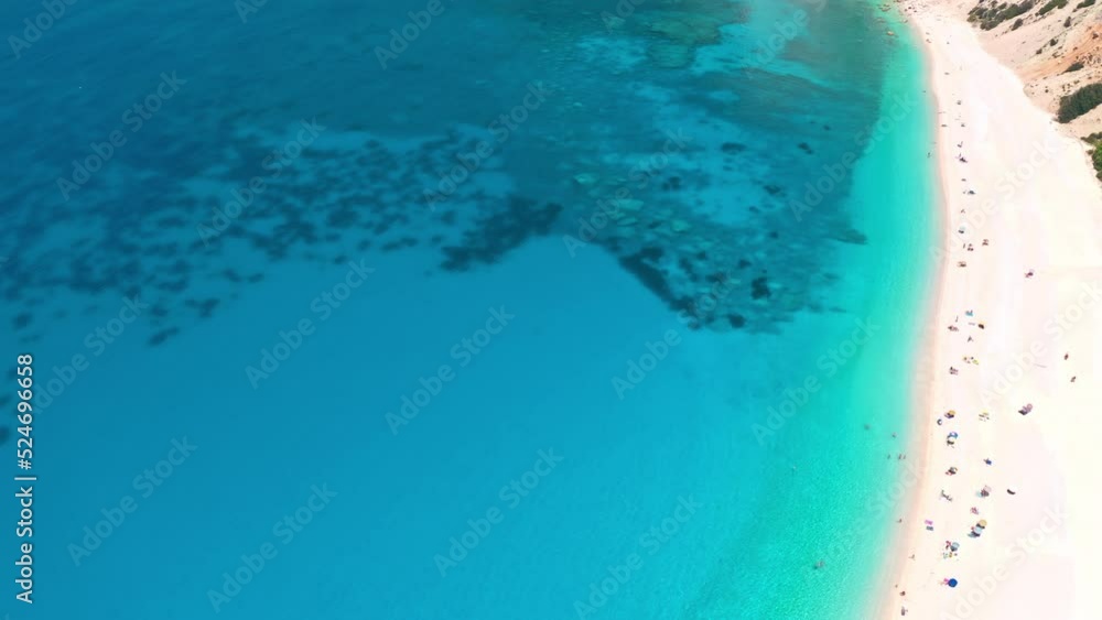 Transparent sea water of Myrtos beach in Kefalonia Greece Transparent sea water of Myrtos beach in Kefalonia Greece