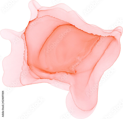 peach watercolor, alcohol ink stain