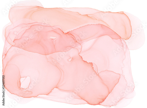 peach watercolor, alcohol ink stain