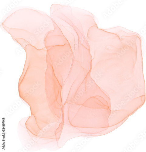 peach watercolor, alcohol ink stain