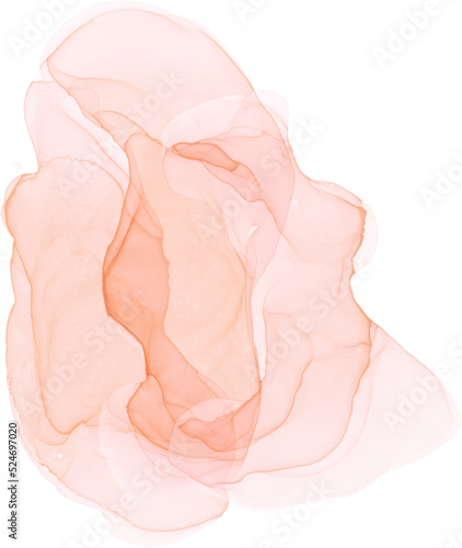 peach watercolor, alcohol ink stain