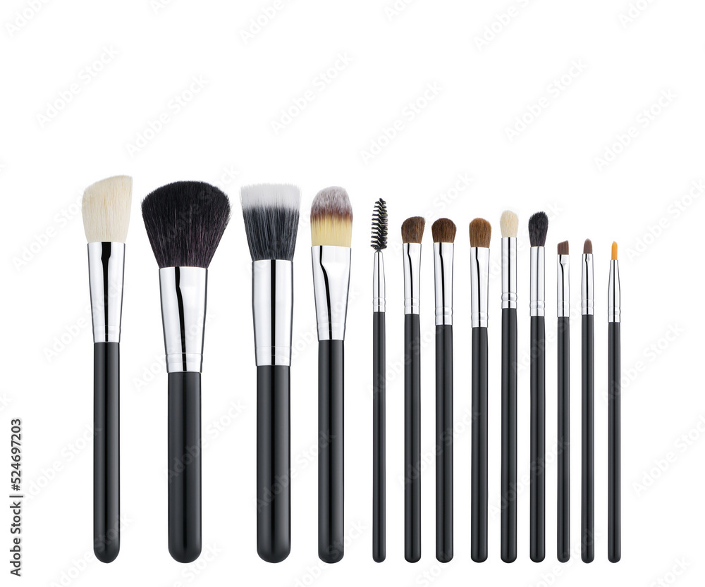 Makeup brushes set mockup Makeup brushes set mockup