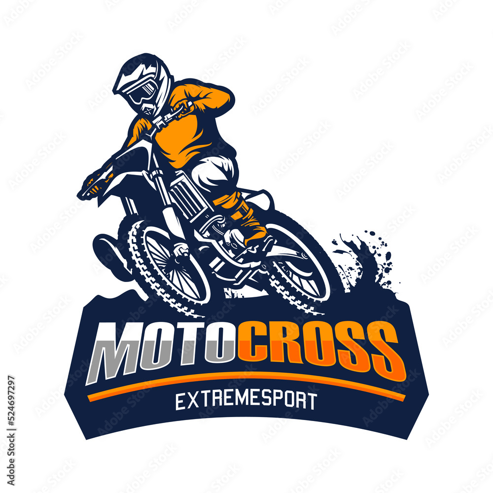 motocross logos Stock Vector | Adobe Stock