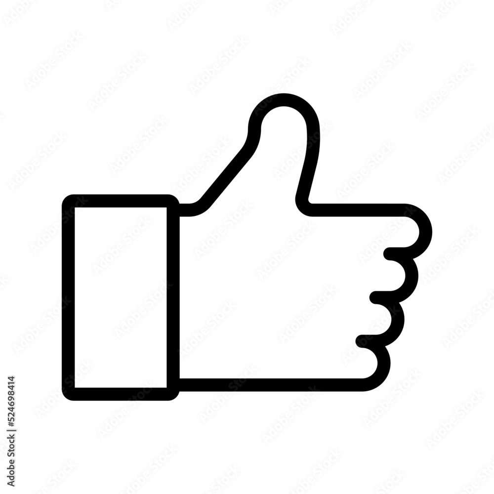 Like icon. hand like sign. vector illustration Like icon. hand like sign. vector illustration