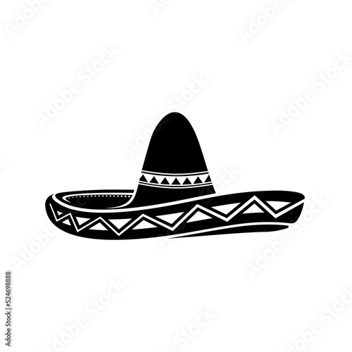 Simple Mexican Sombrero Hat Vector Design