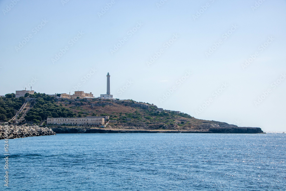 the lighthouse on Punta Meliso at Santa Maria di Leuca, Apulia region, Italy
