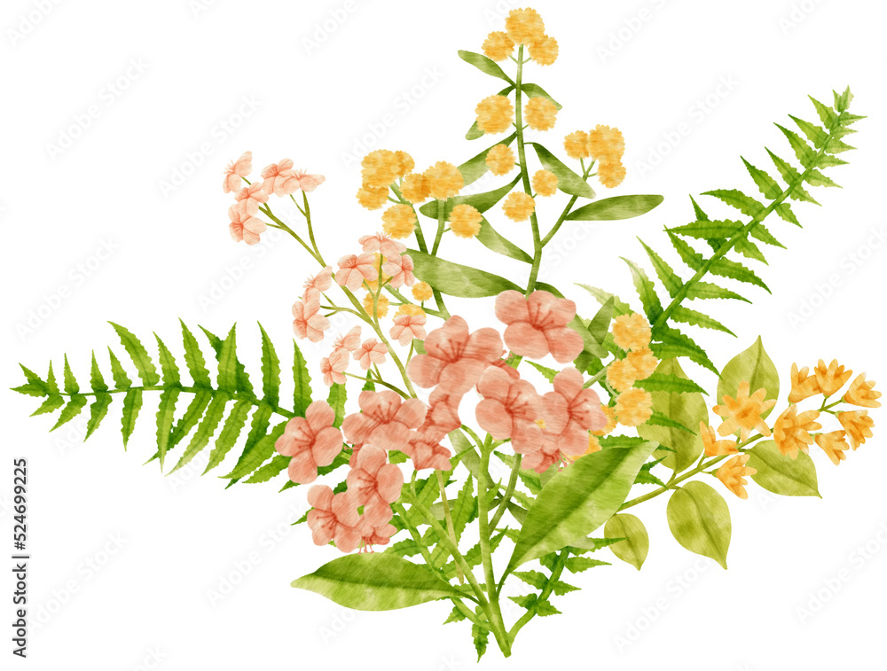 Fototapeta premium flower bouquet watercolor for wedding