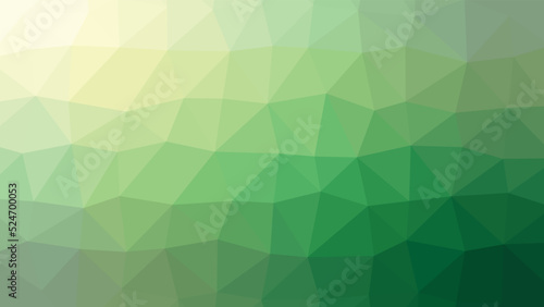 Abstract triangle pattern vector, green low-poly background for desktop.