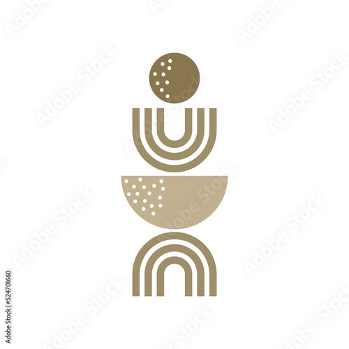 Balance icon, harmony poster, zen concept