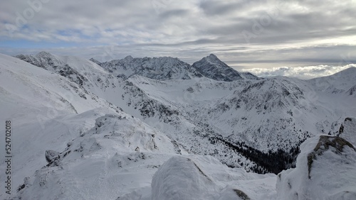 Snow covered mountains