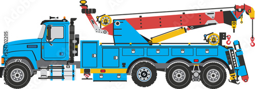 Heavy Duty Wrecker Tow Truck vector