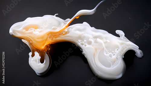 Milk splash or liquid splash, 3d rendering 