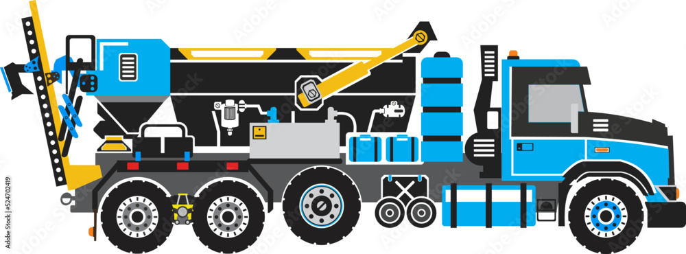 Εκτύπωση καμβά Volumetric Concrete Mixer Truck vector
