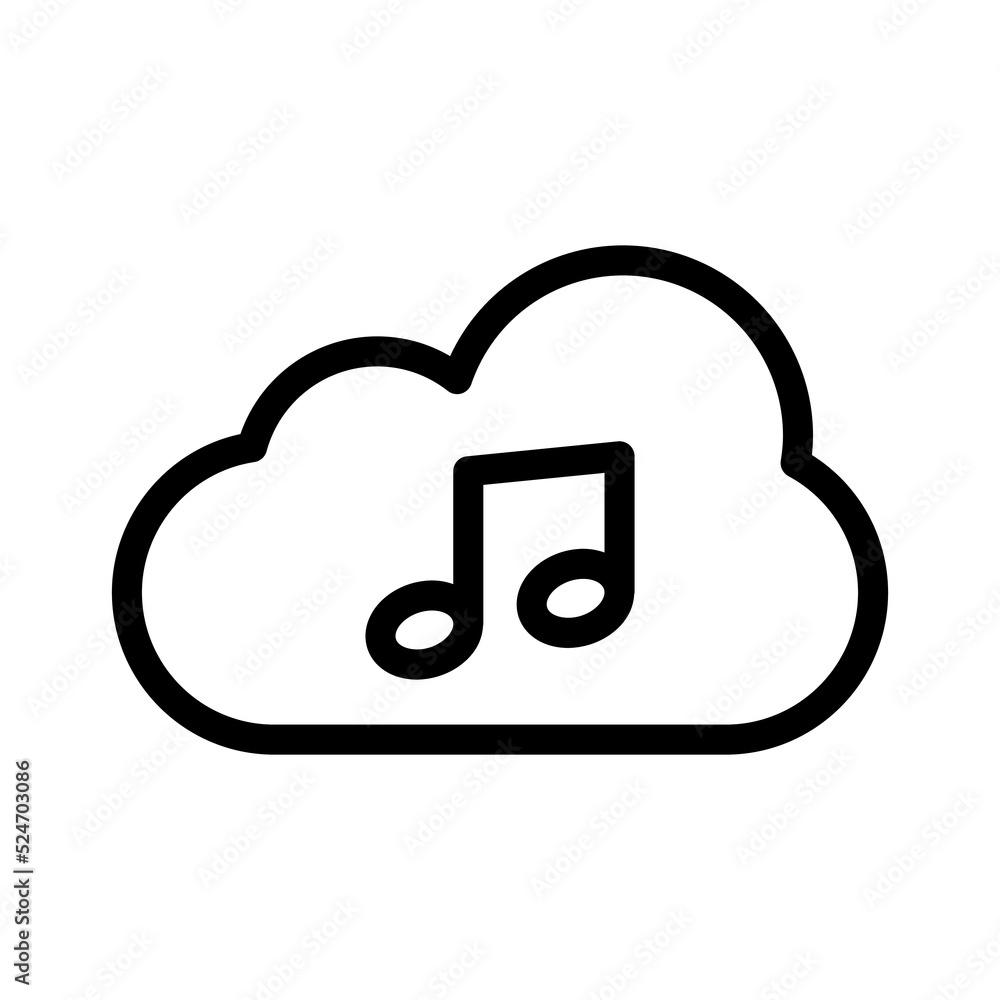 music cloud icon illustration vector graphic music cloud icon illustration vector graphic