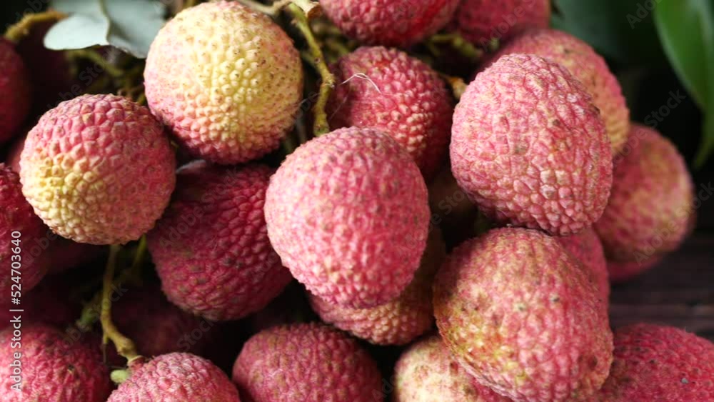 fresh Lychee on table close up fresh Lychee on table close up
