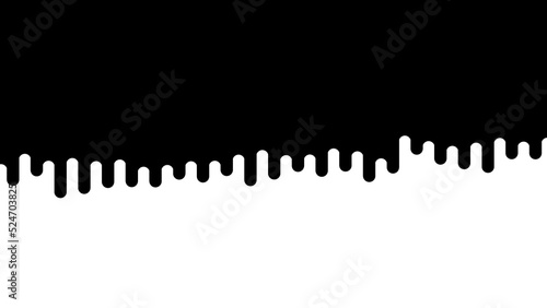 Abstract vector fluid - white background with black droplets