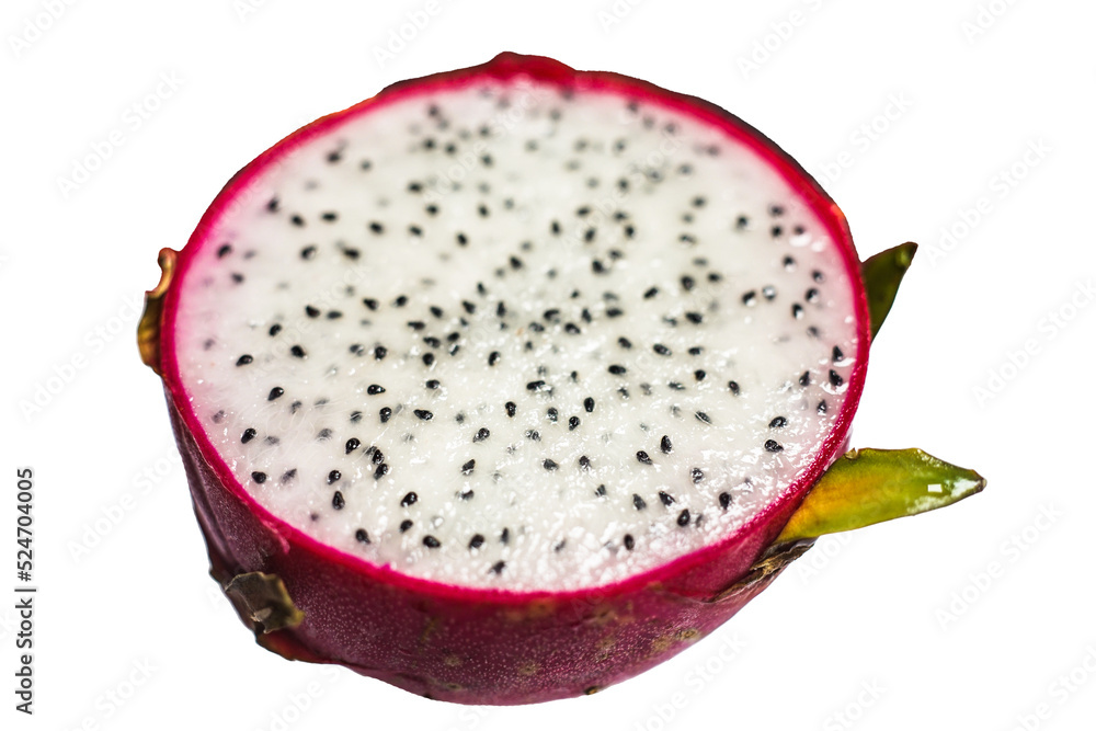 Dragon fruit, pitaya isolated on white background.
