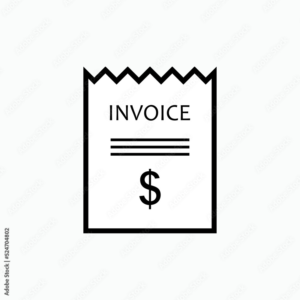 Invoice Icon. Bill Symbol - Vector.   