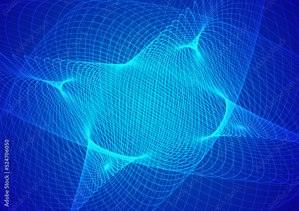 Abstract technology blue background wave lines background. Banner ...