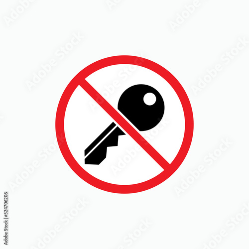 Keyless Icon. Locking Technology Symbol - Vector.    