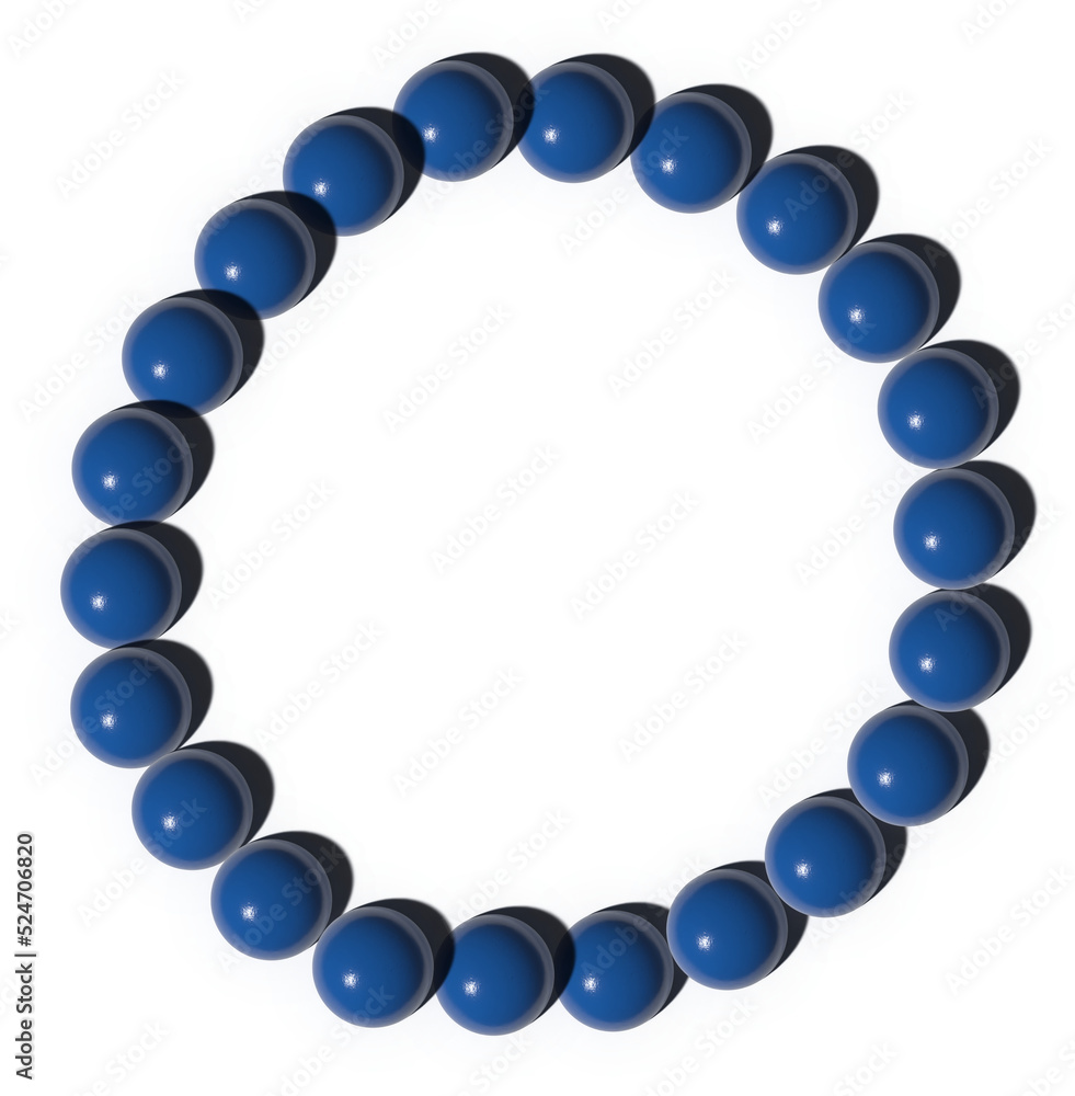 Obraz premium 3D Realistic stone bead bracelet. You can be used beaded bracelet icon for several purposes.