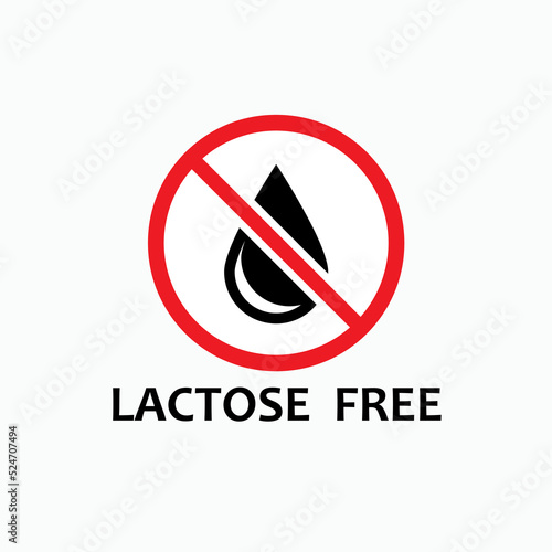 Lactose Free Signs and Symbol - Vector.