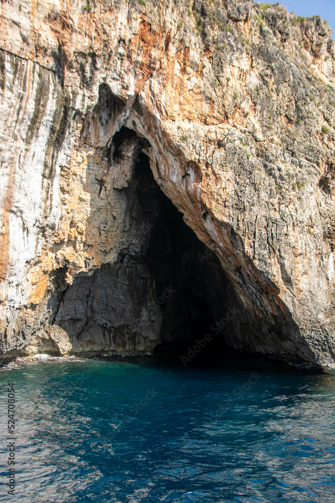 Fototapeta premium the caves of Salento coast at Santa Maria di Leuca, Apulia region Italy