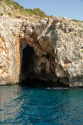 the caves of Salento coast at Santa Maria di Leuca, Apulia region Italy © laudibi