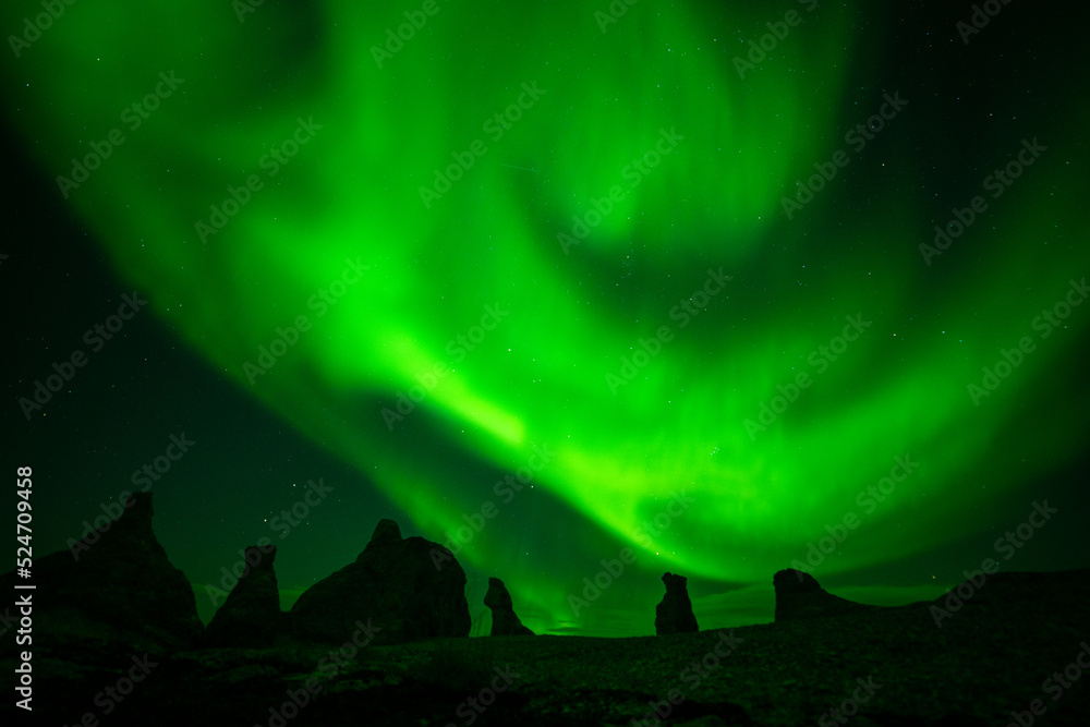 aurora over the mountains aurora over the mountains