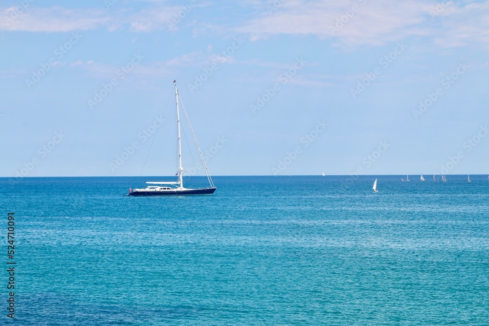 yacht in the sea