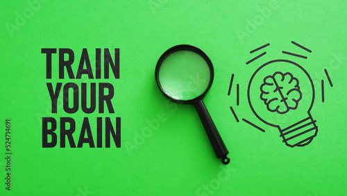 Train your brain is shown using the text