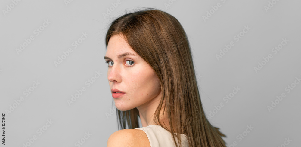 Fototapeta premium Portrait of pretty young woman