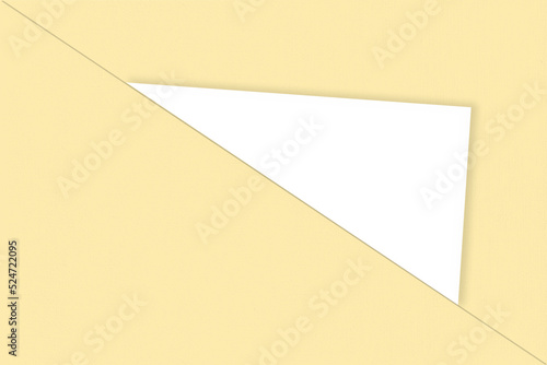 White sheet of paper inserted into an envelope