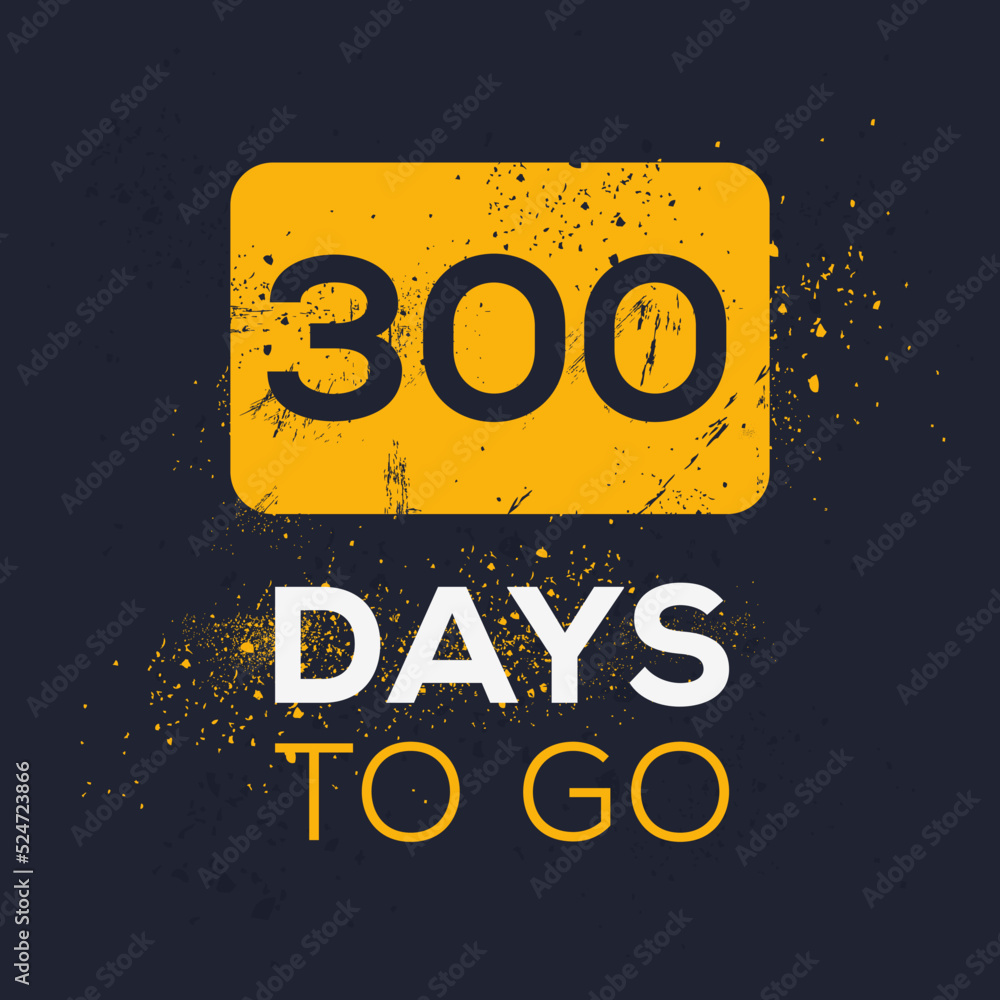 300 Days Countdown left, vector illustration. Stock Vector Adobe Stock