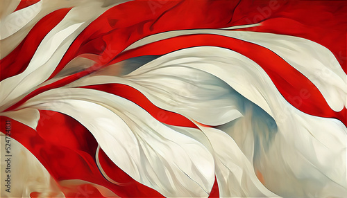 an elegant red and white silk background can be use for wallpaper, decoration, backgrounds, backdrop, banner, header, template for footer in your project