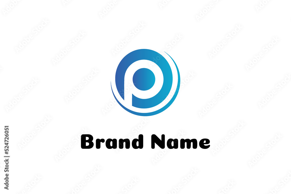 Premium Round - P Letter Logo Template.