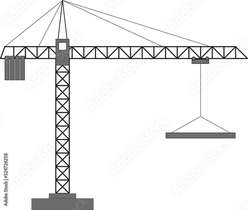 High construction crane vector image