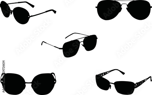 Sunglasses Eps Vector,  Silhouette, Logo, Sunglasses  Eps Vector Cut Files for Cricut Design, Sunglasses  Digital Commercial Clipart 