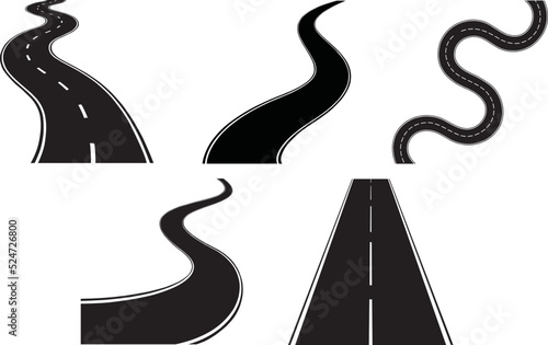 Road Eps Vector Eps Vector,  Silhouette, Logo, Road Eps Vector  Eps Vector Cut Files for Cricut Design, Road Eps Vector  Digital Commercial Clipart 