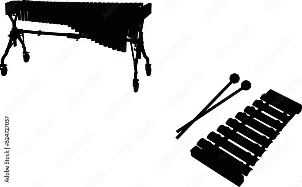 Xylophone vector eps, Silhouette, Logo, Xylophone vector eps Cut Files