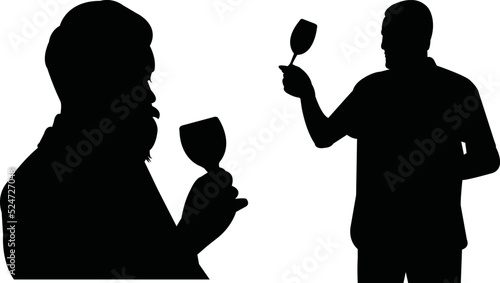 Wine tasting vector eps,  Silhouette, Logo, Wine tasting vector eps Cut Files for Cricut Design, Wine tasting  Digital Commercial Clipart - PNG, EPS