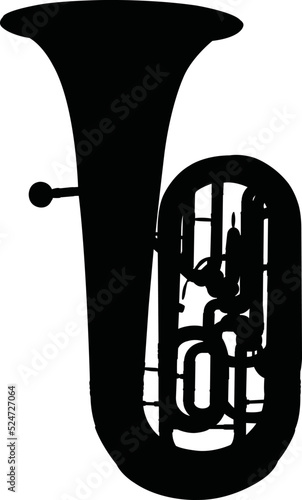 Tuba vector eps,  Silhouette, Logo, Tuba vector eps Cut Files for Cricut Design, Tuba  Digital Commercial Clipart - PNG, EPS