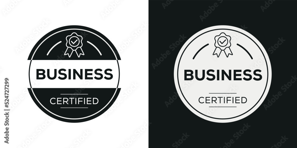 Creative (Business) Certified badge, vector illustration.