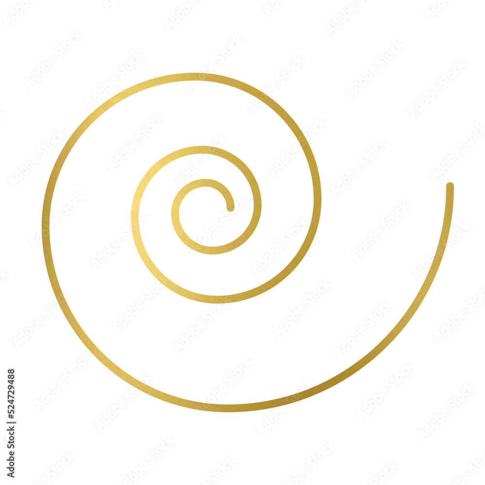 Gold Abstract Swirl