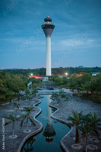Malaysia airport control tower commanding Kuala Lumpur