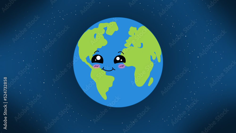 Fototapeta premium Cute Planet Earth 4K