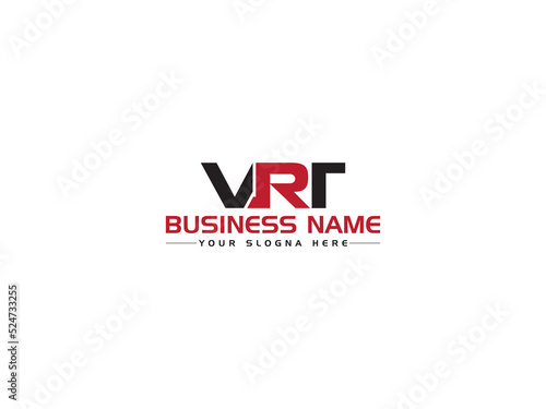 Initial VRT Logo Icon Design, Unique VR vrt Logo Letter Vector For Any Type Of Business photo