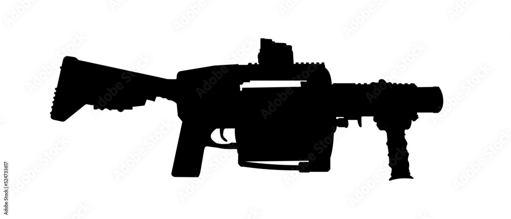 Kontur  granatnika ręcznego. Granatnik   RGP - 40 -  ilustracja wektorowa