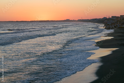 Sunset at Marina di Latina, Italy